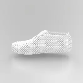 Grasshopper-Formstudie: Schuh mit Gitterstruktur 