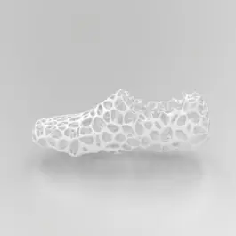 Grasshopper-Formstudie: Schuh mit Voronoi-Struktur 